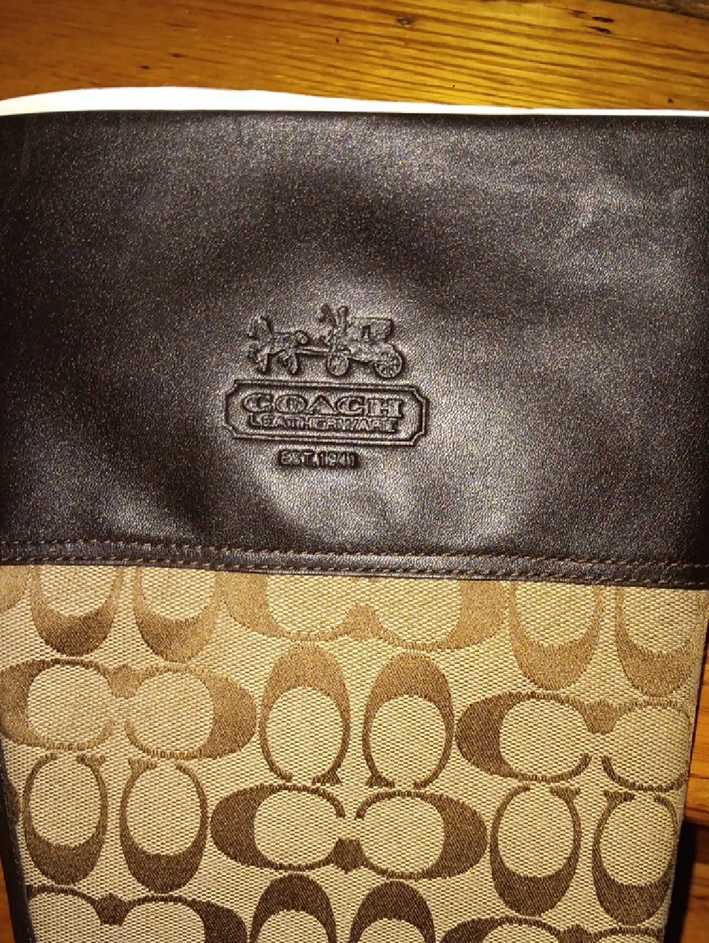 Coach Khaki/Chestnut Signature Boot - Picture 3 of 6